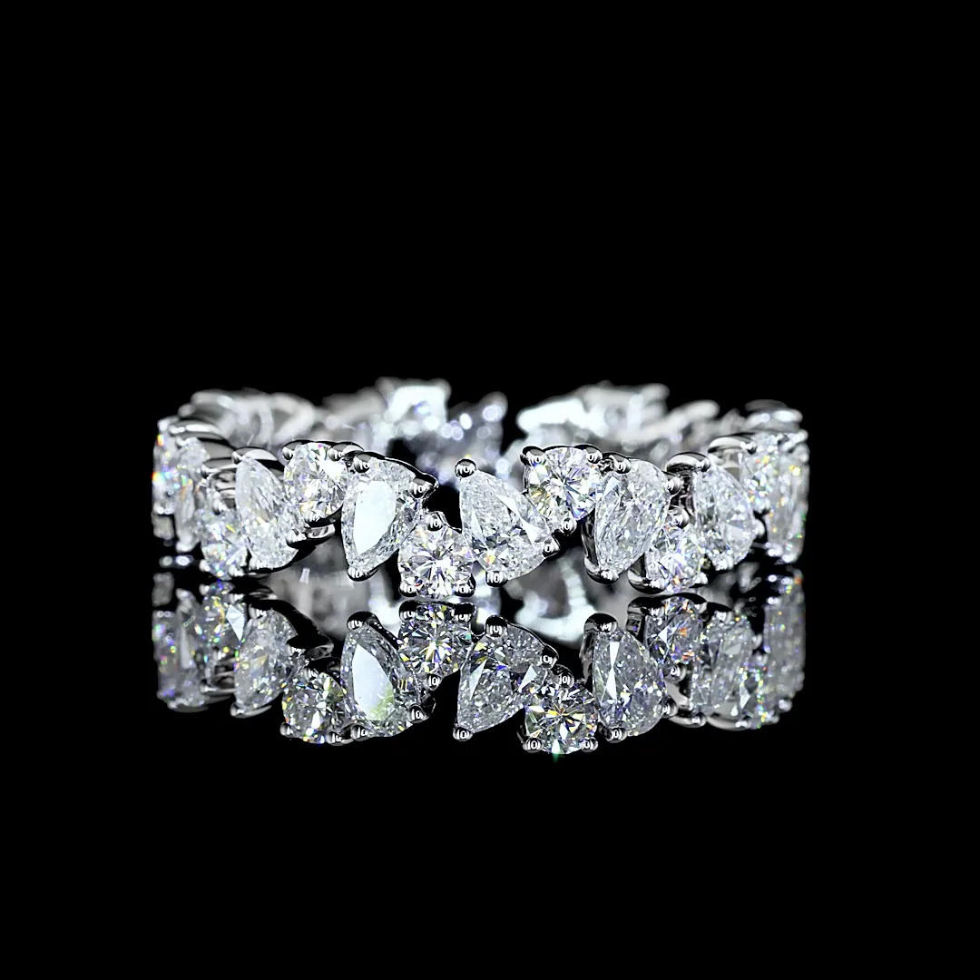 1.88 Cts 14k White Gold Mix Shape Eternity Band Eternity Band - Video
