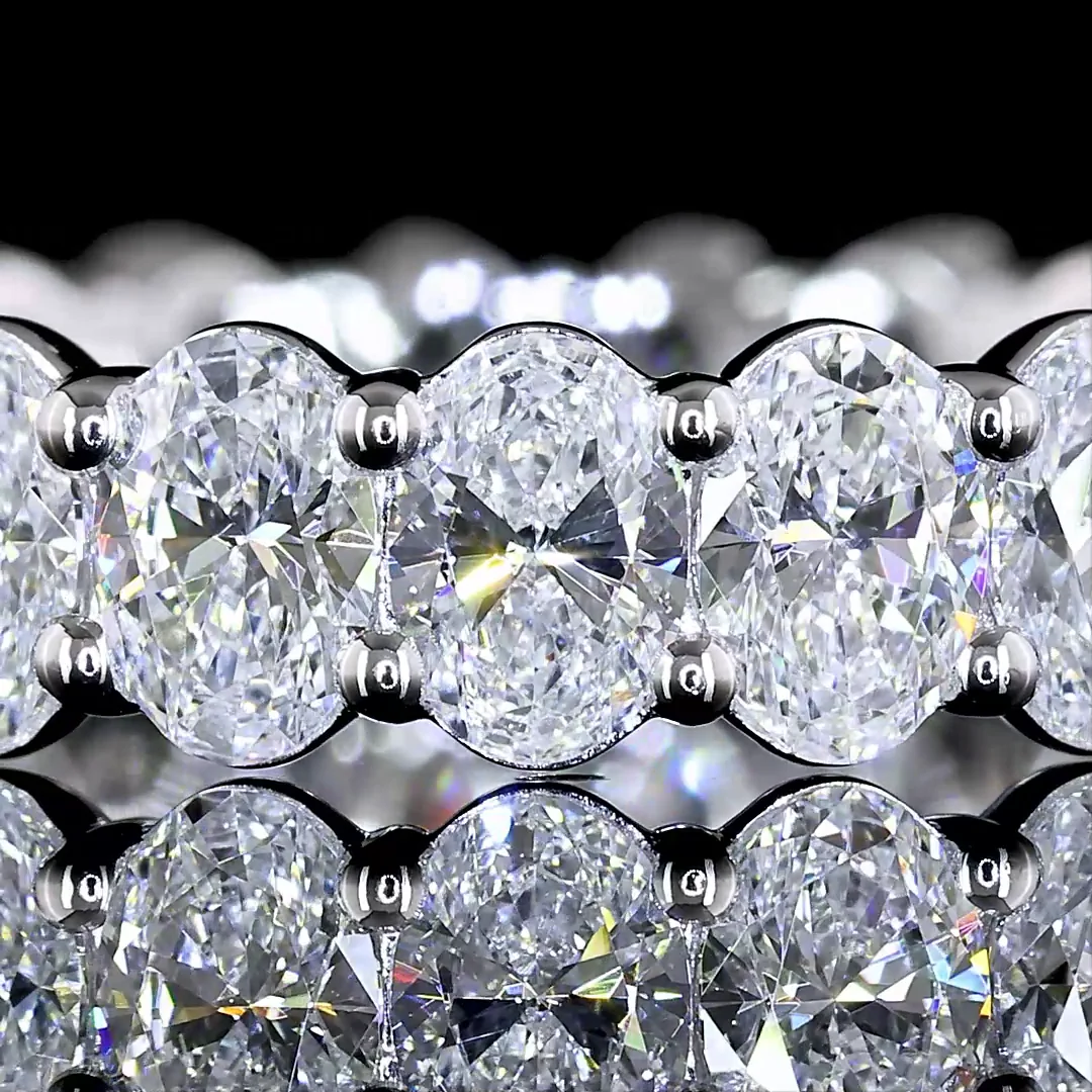 2.71 Cts 14k White Gold Oval Shape Eternity Band Eternity Band - Image 3