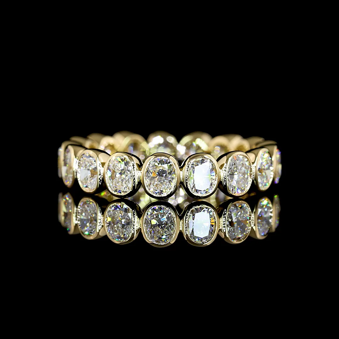 1.61 Cts 14k Yellow Gold Cushion Brilliant Shape Eternity Band Eternity Band - Video