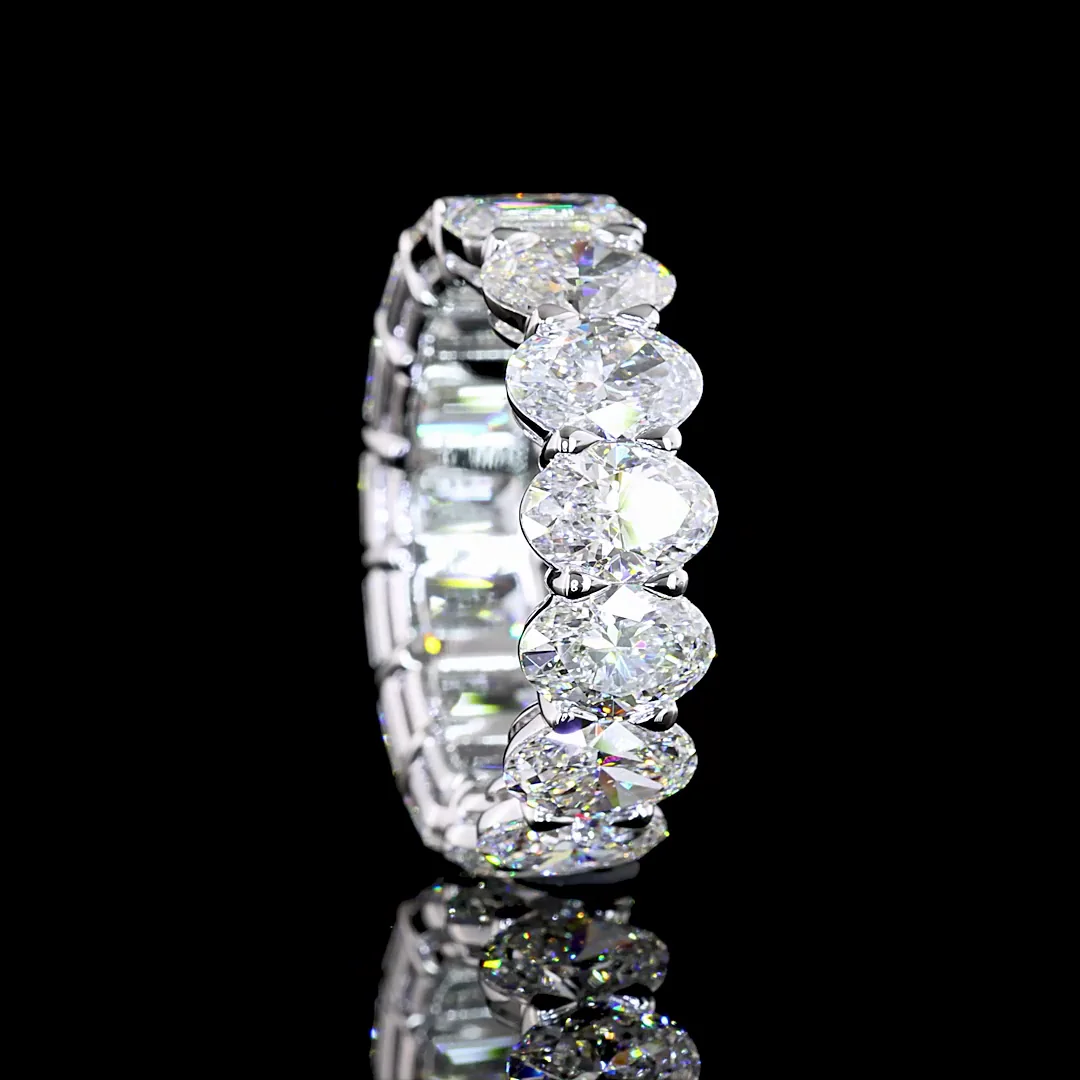 9.97 Cts 14k White Gold Mix Shape Eternity Band Eternity Band - Image 2