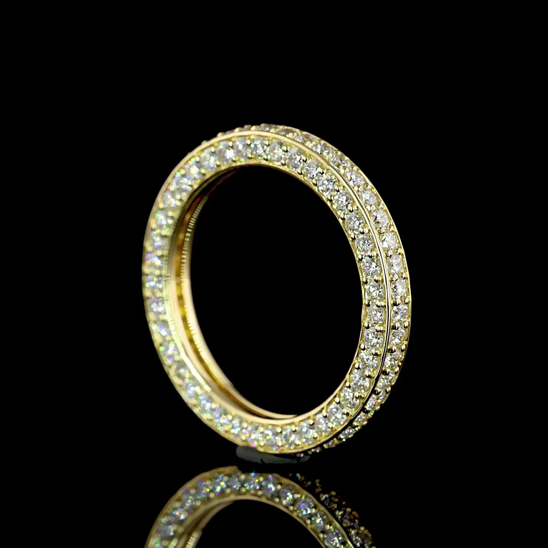 1.29 Cts 14k Yellow Gold Round Shape Special Eternity Band - Image 2