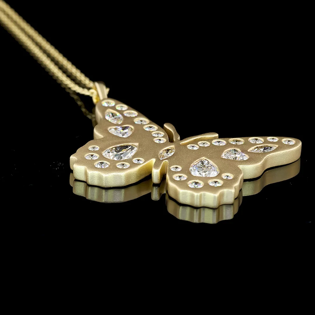 2.14 Cts 14k Yellow Gold Mix Shape Symbol Pendant - Image 2