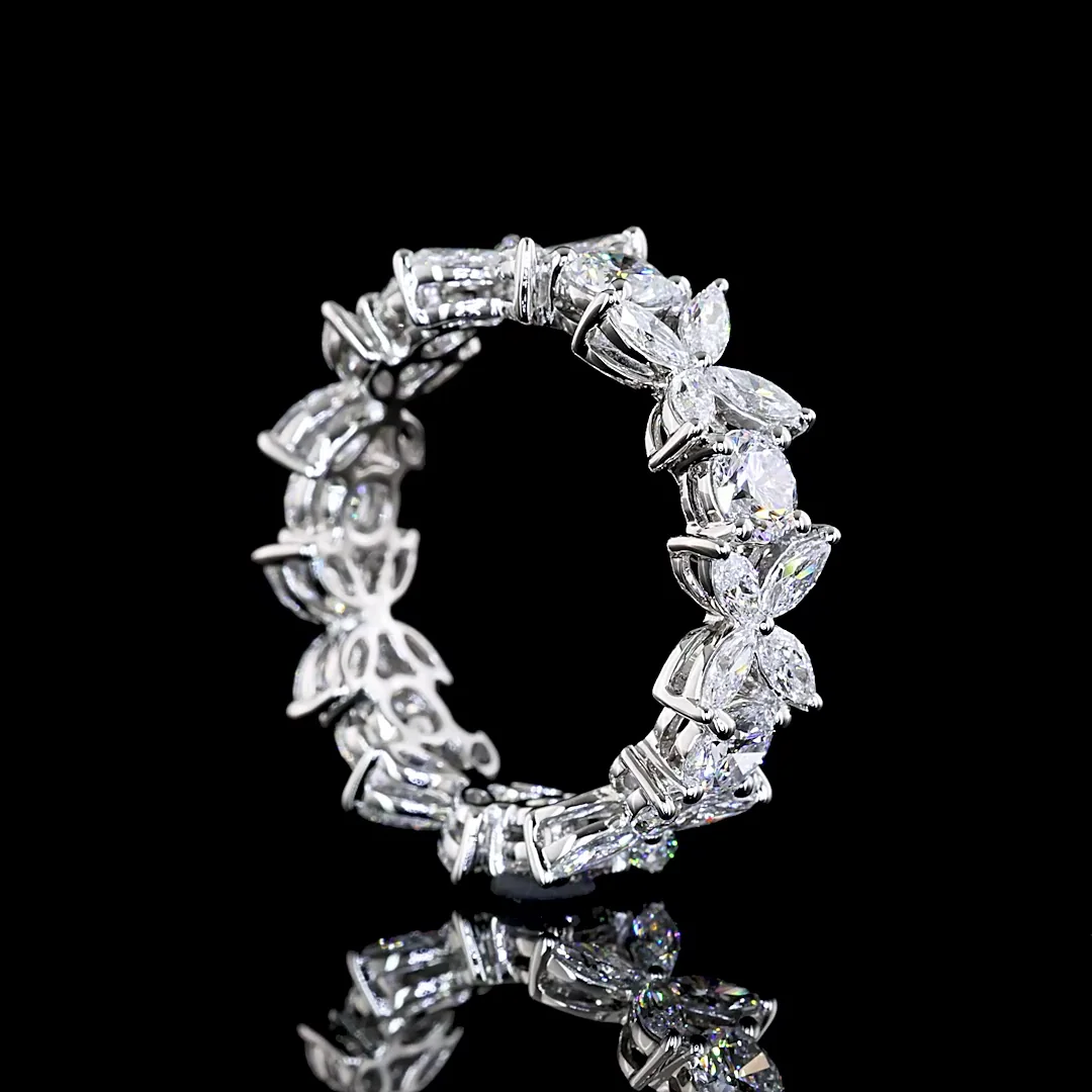 1.9 Cts Platinum Round Shape Eternity Band Eternity Band - Image 2