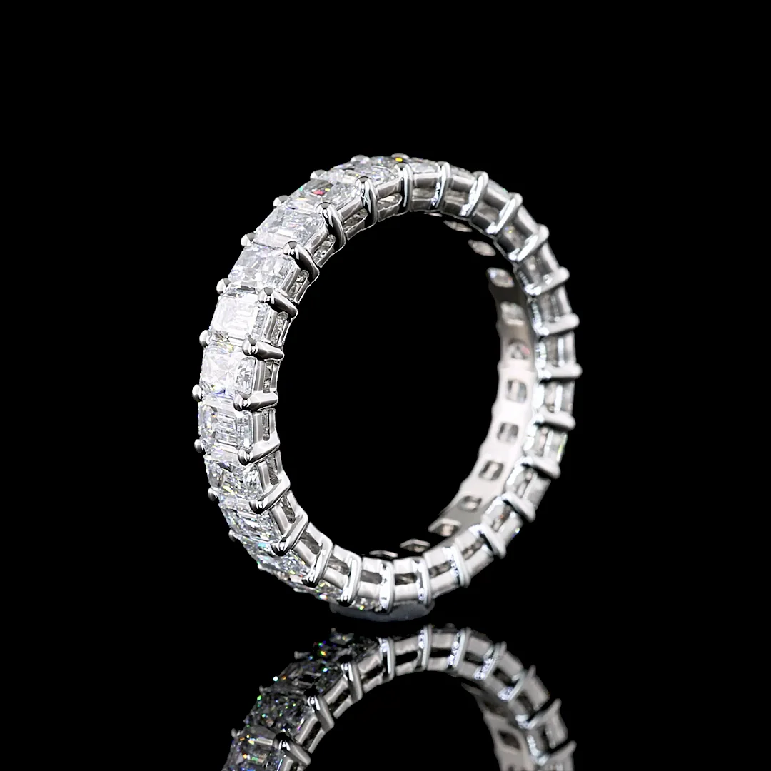 2.64 Cts Platinum Mix Shape Eternity Band Eternity Band - Image 4