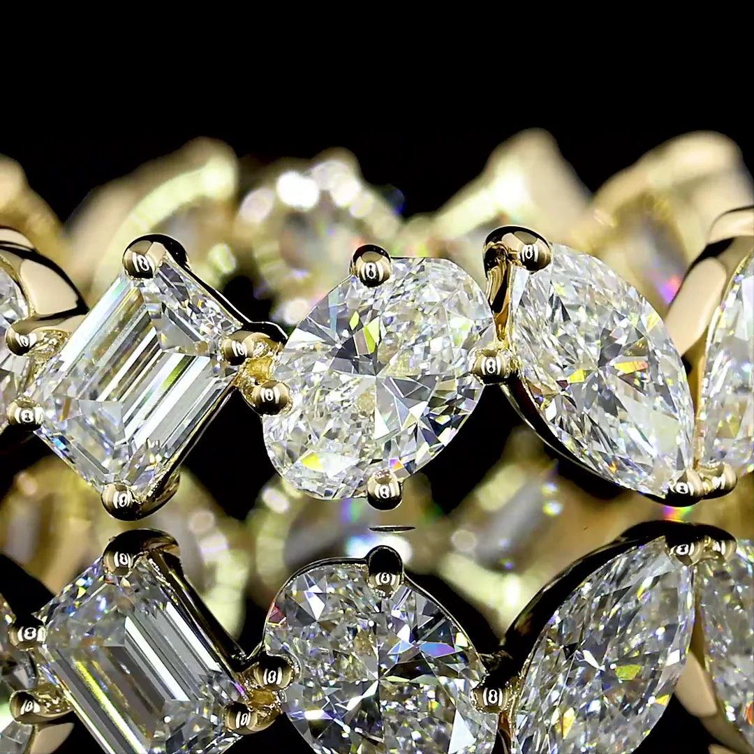 3.09 Cts 14k Yellow Gold Pear Shape Eternity Band Eternity Band - Image 3