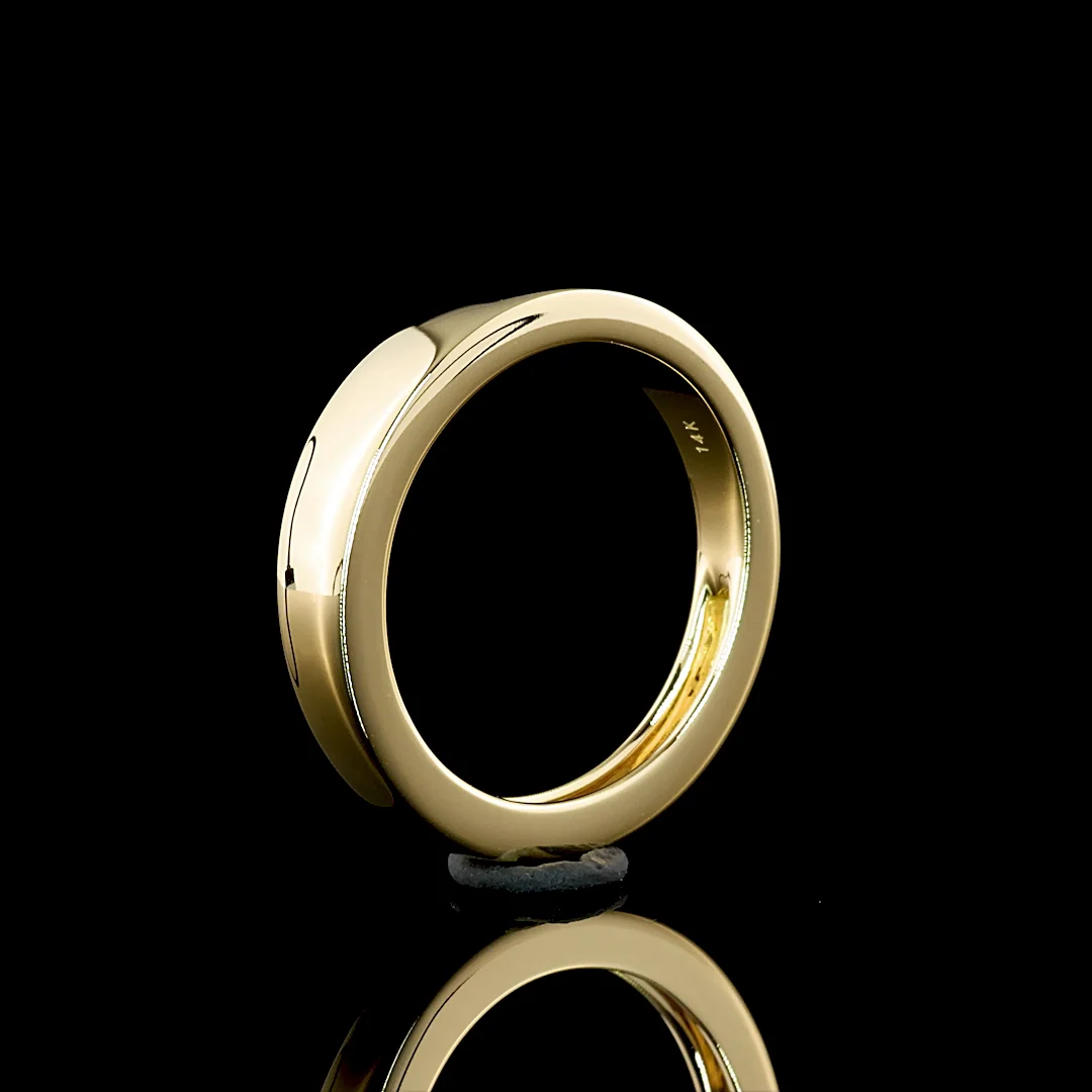 3.22 Cts 14k Yellow Gold Asscher Shape Solitaire Ring - Image 4