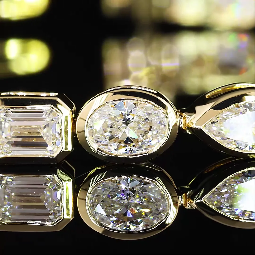 7.9 Cts 14k Yellow Gold Mix Shape Tennis Bracelet - Image 2