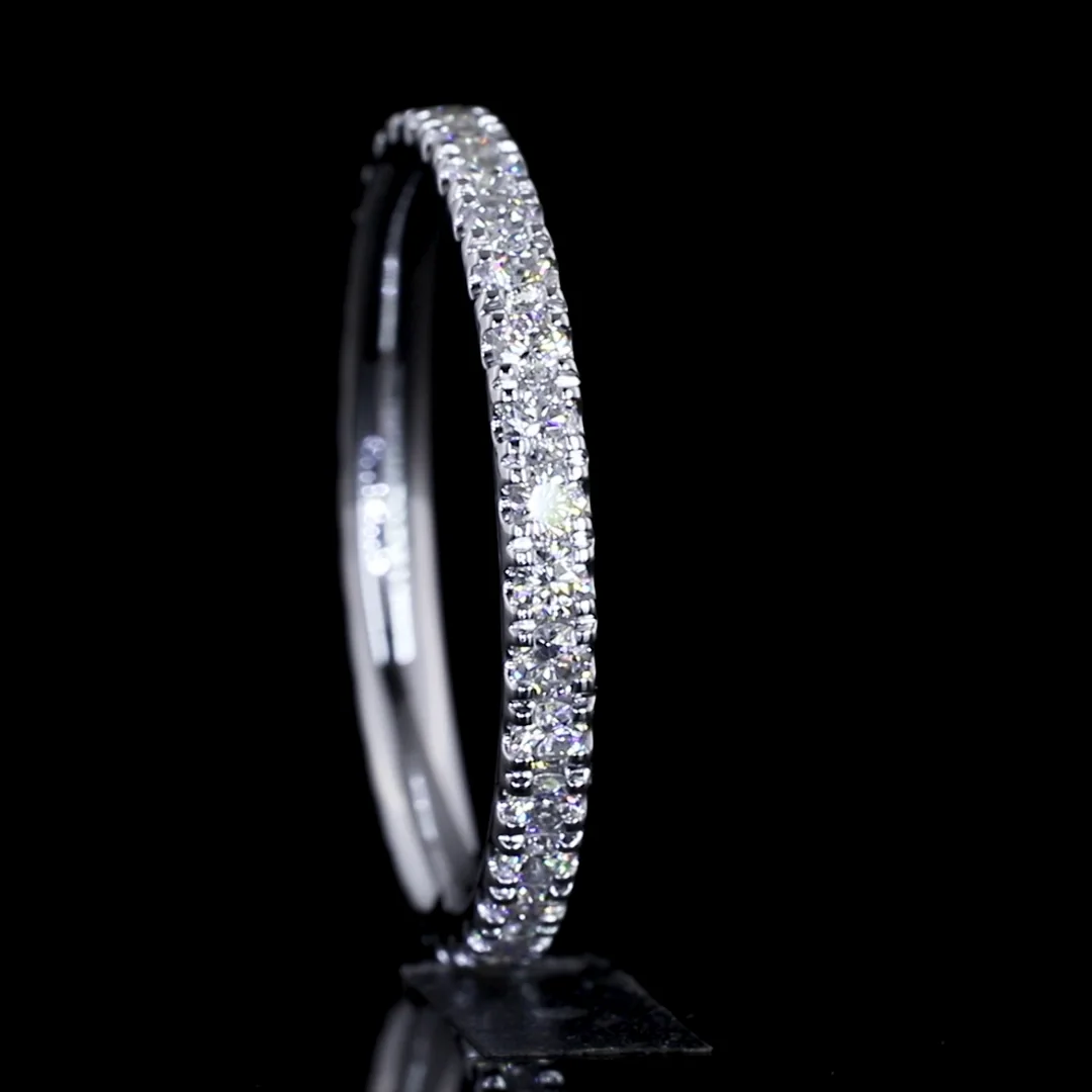 2.13 Cts 14k White Gold Cushion Shape Semi Hidden Halo Ring - Image 4