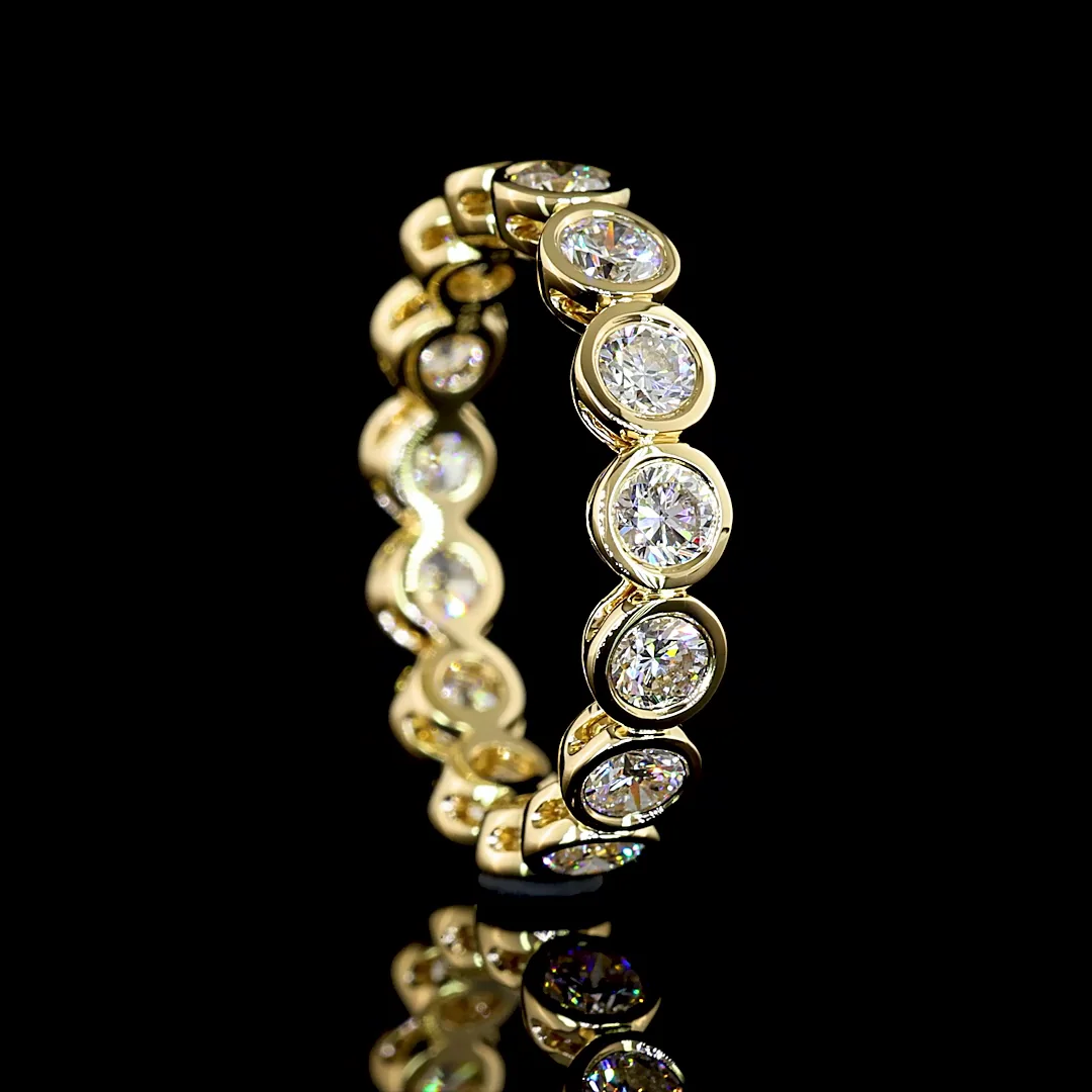 1.55 Cts 14k Yellow Gold Round Shape Eternity Band Eternity Band - Image 2