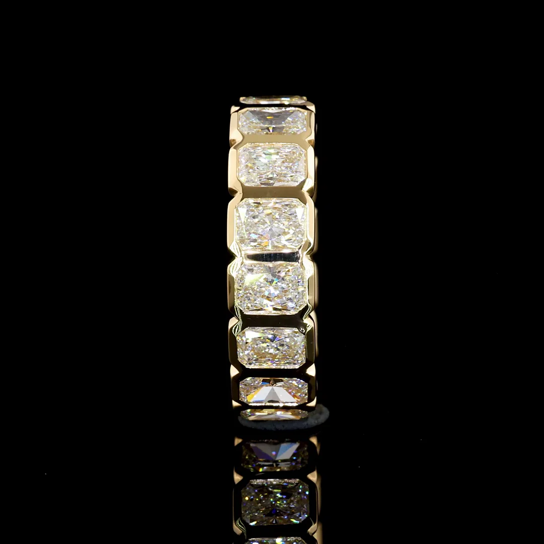 5.3 Cts 14k Yellow Gold Radiant Shape Eternity Band Eternity Band - Image 4