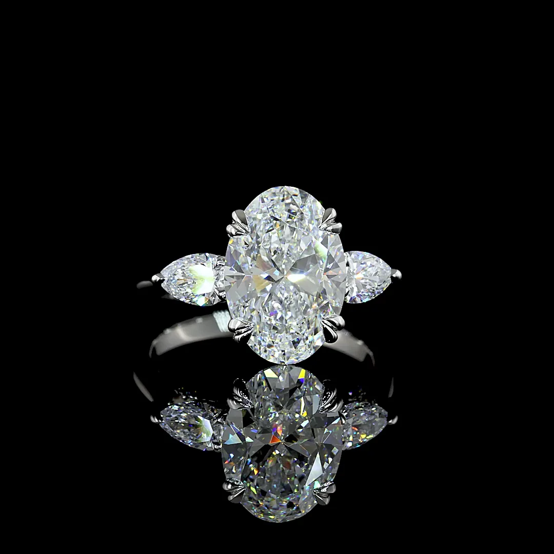 4.24 Cts Platinum Mix Shape Special Ring - Video