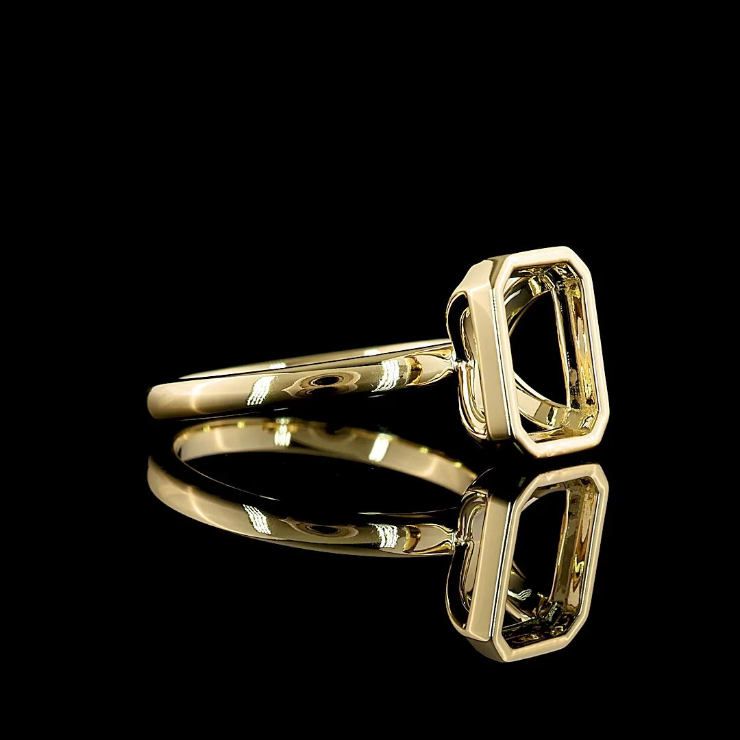 0 Cts 14k Yellow Gold Shape Solitaire Ring - Image 3