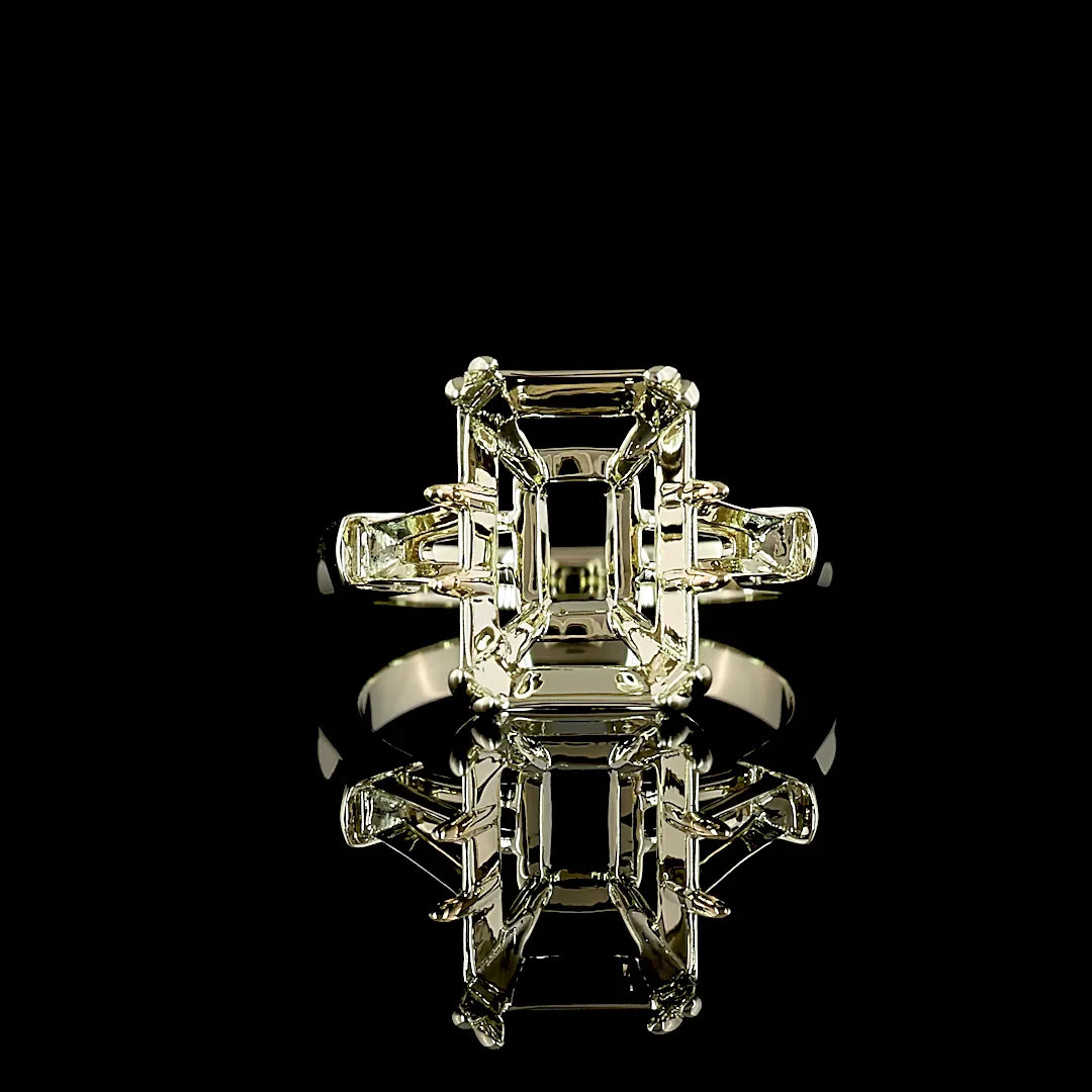 0 Cts 14k White Gold Shape 3 Stones Ring - Video