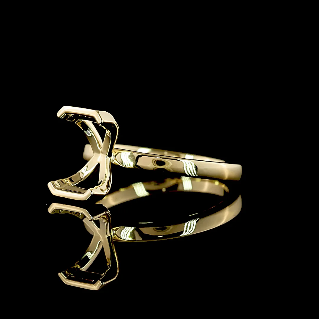 0 Cts 14k Yellow Gold Shape Solitaire Ring - Image 2