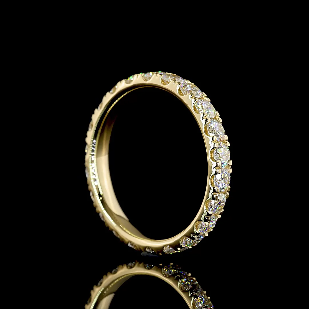 1.55 Cts 14k Yellow Gold Round Shape Eternity Band Eternity Band - Image 2