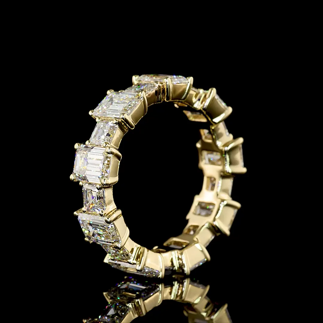 7.12 Cts 14k Yellow Gold Mix Shape Eternity Band Eternity Band - Image 4