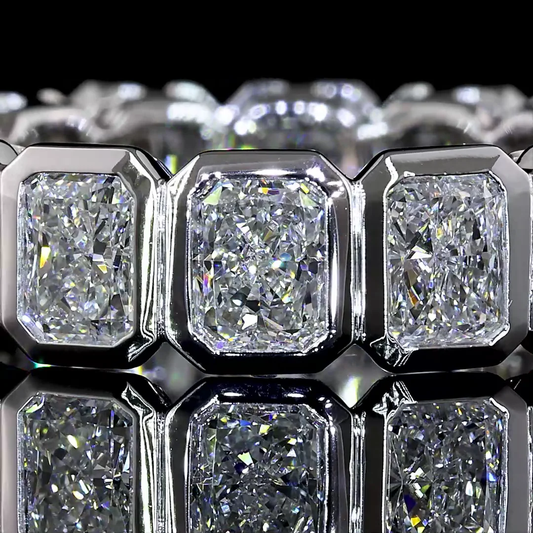 4.6 Cts 14k White Gold Radiant Shape Eternity Band Eternity Band - Image 3