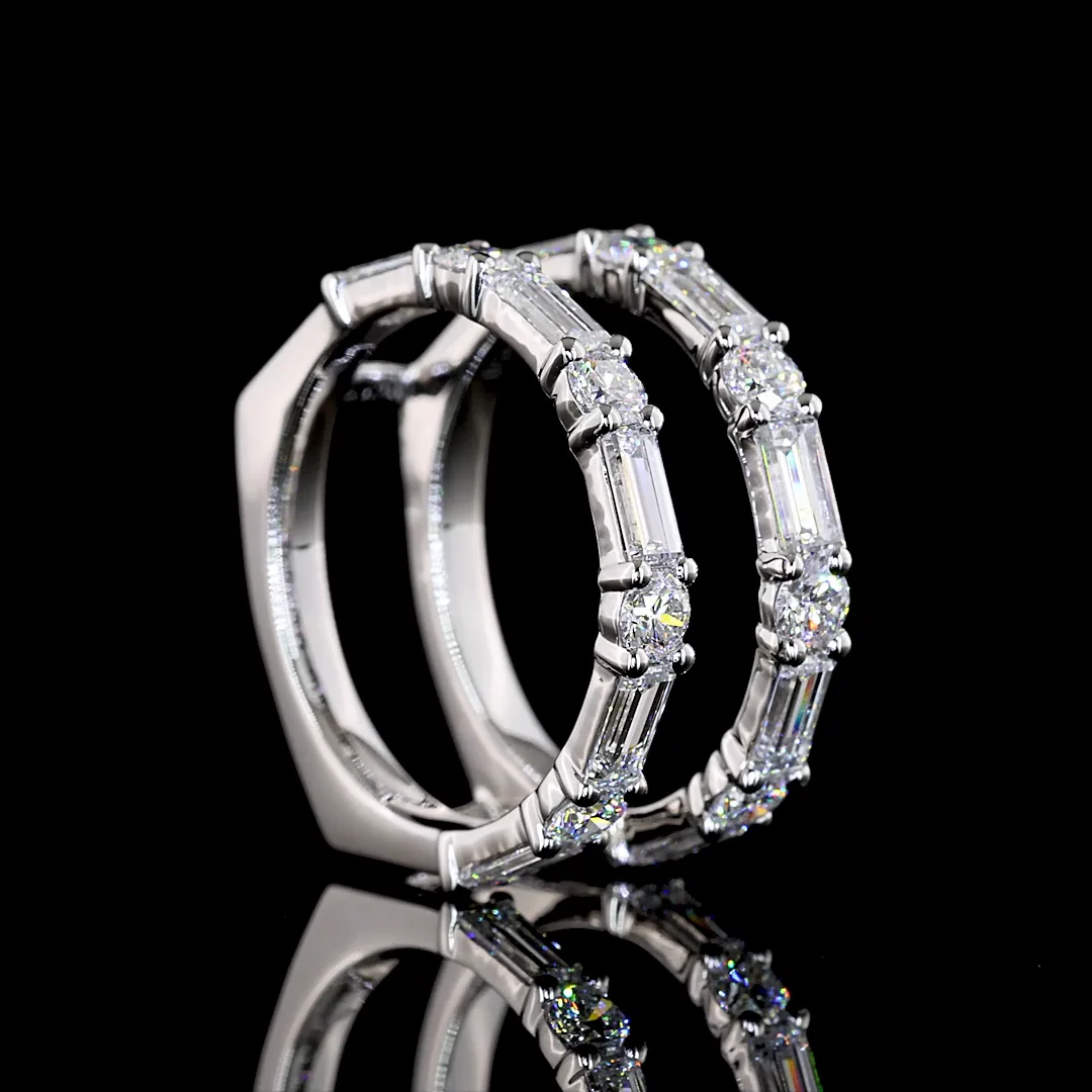 1.96 Cts Platinum Baguette Shape Special Eternity Band - Image 2