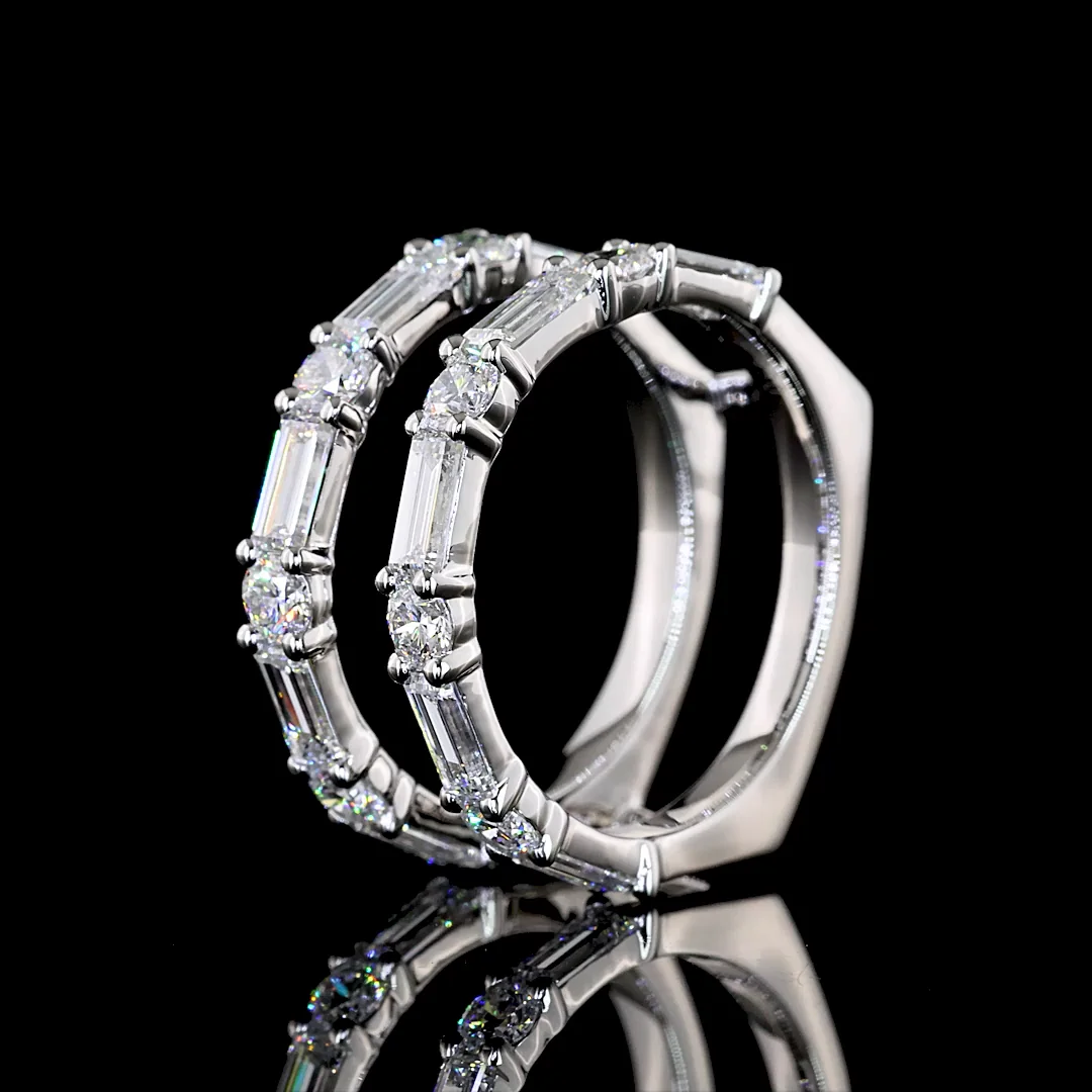 1.96 Cts Platinum Baguette Shape Special Eternity Band - Image 4