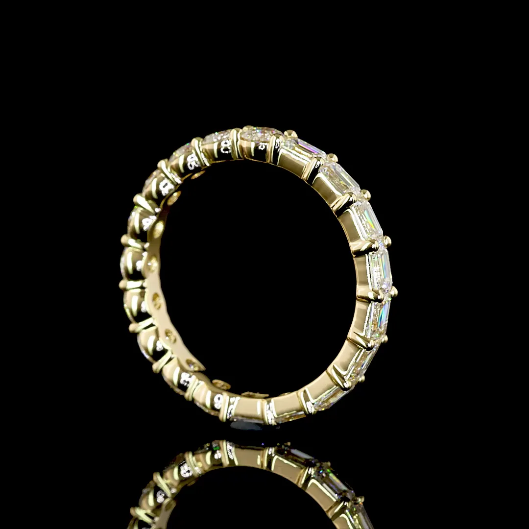 1.95 Cts 14k Yellow Gold Round Shape Eternity Band Eternity Band - Image 2