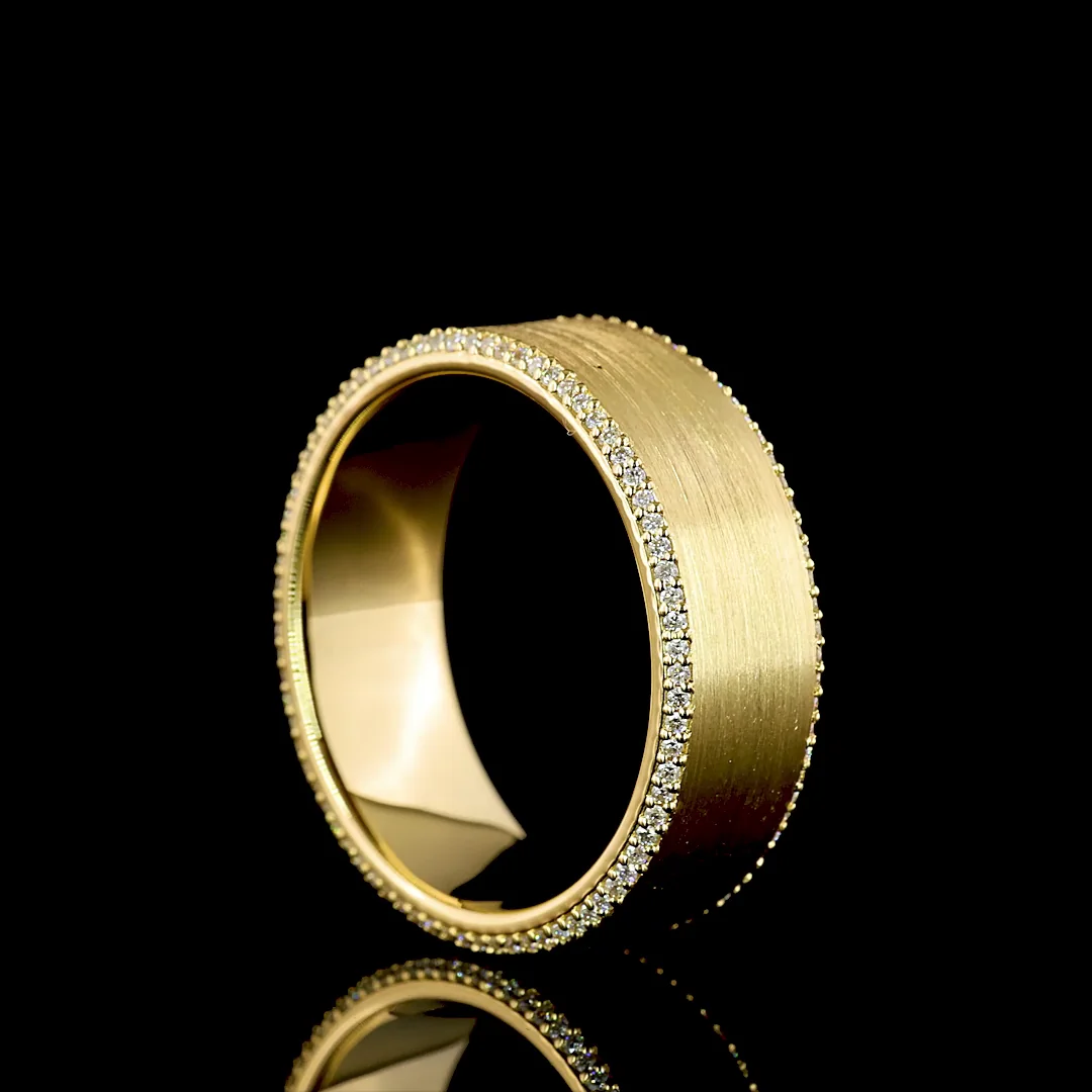 0.29 Cts 18k Yellow Gold Round Shape Eternity Band Eternity Band - Image 2