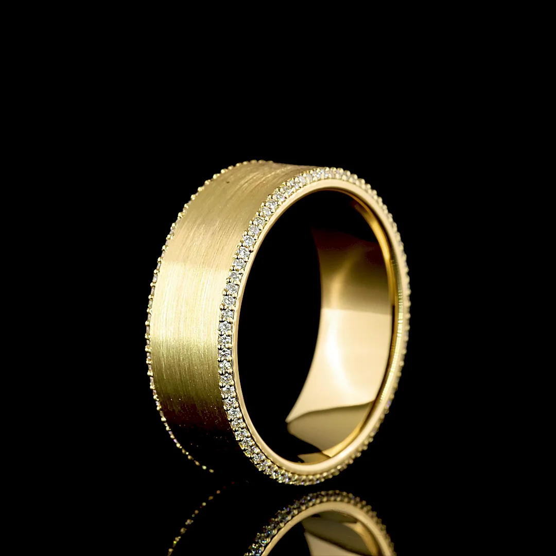 0.29 Cts 18k Yellow Gold Round Shape Eternity Band Eternity Band - Image 4