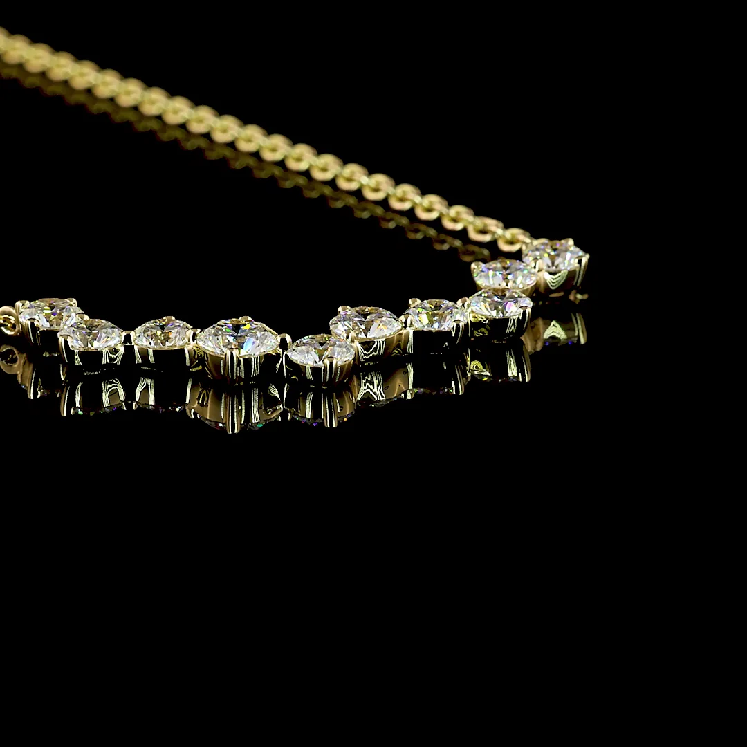 1.75 Cts 14k Yellow Gold Round Shape Pendant Necklace - Image 2