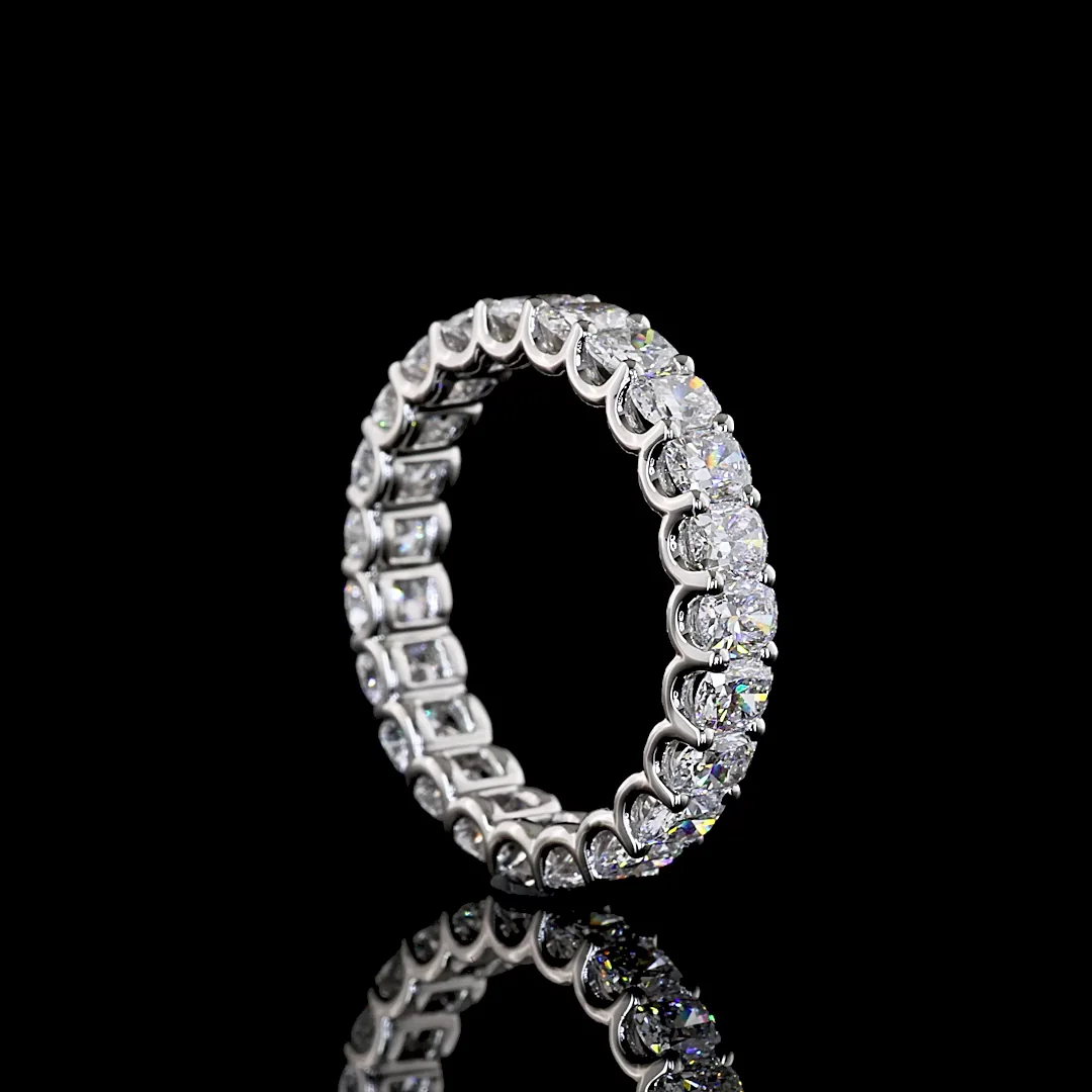 2.08 Cts Platinum Cushion Brilliant Shape Eternity Band Eternity Band - Image 2