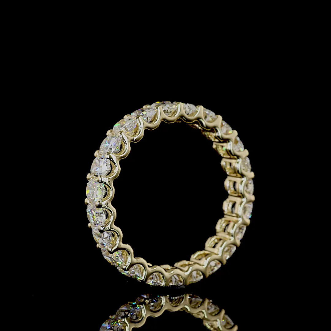 2.31 Cts 14k Yellow Gold Cushion Brilliant Shape Eternity Band Eternity Band - Image 4