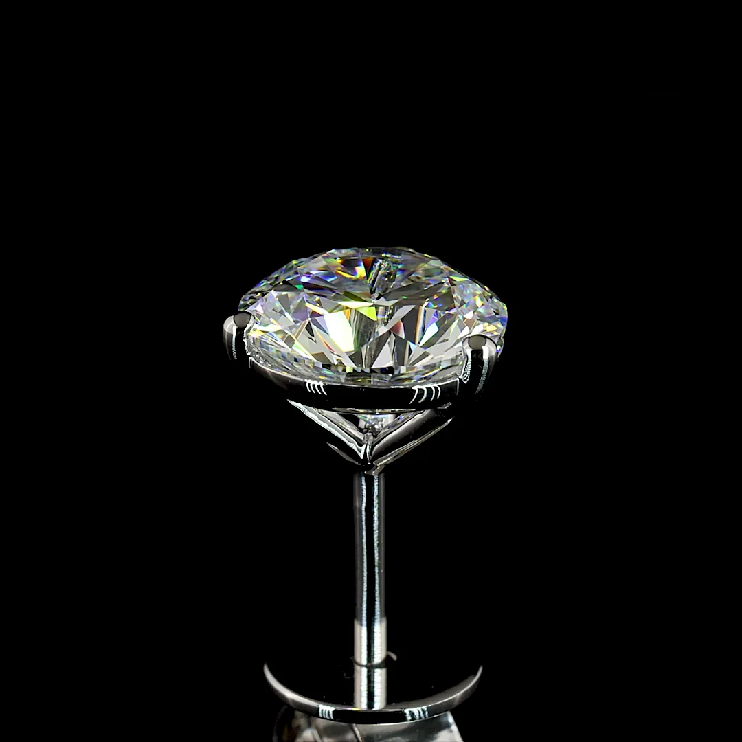 2.54 Cts 14k White Gold Round Shape Martini Earring - Image 4