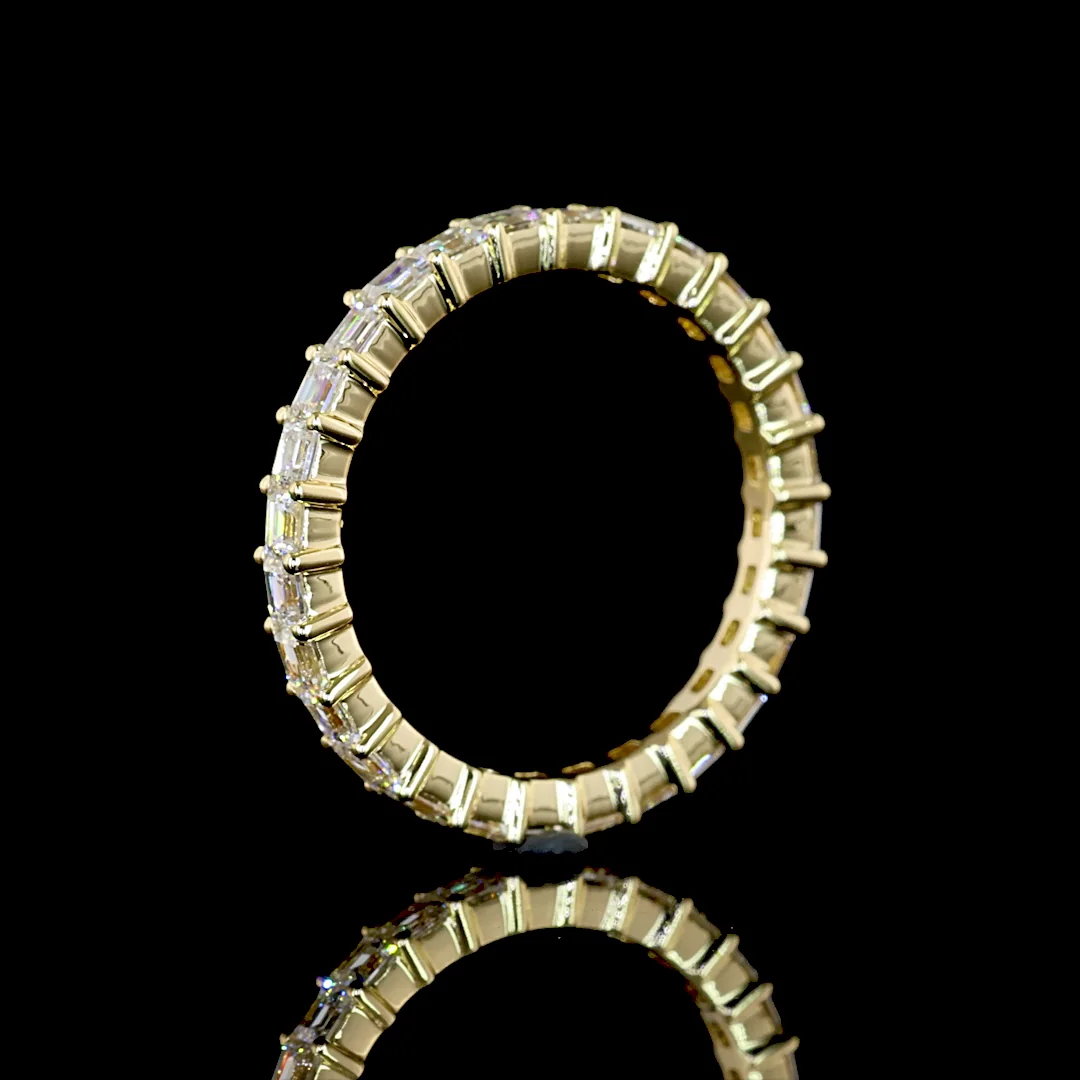 0.84 Cts 14k Yellow Gold Baguette Shape Eternity Band Eternity Band - Image 4