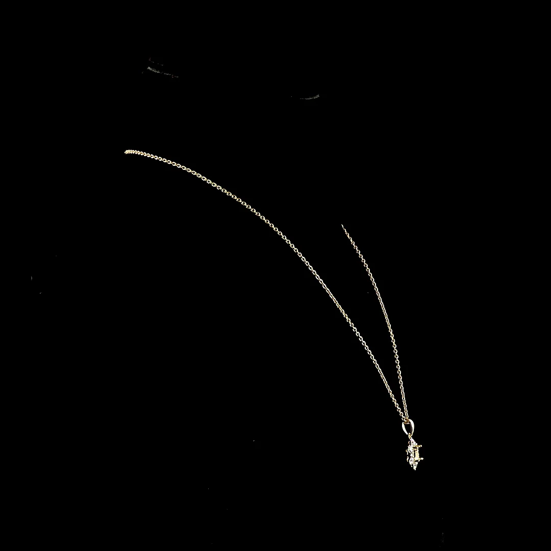 0.99 Cts 14k Yellow Gold Round Shape Pendant Pendant - Image 3