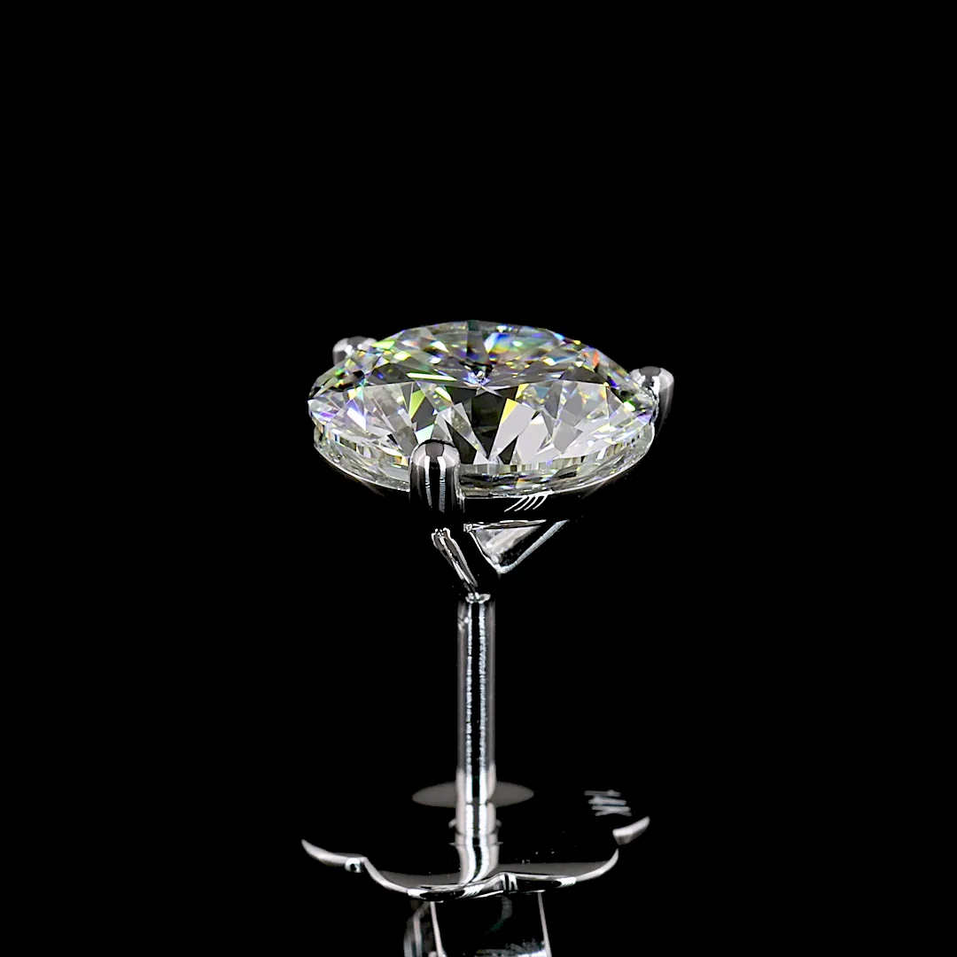 2.51 Cts 14k White Gold Round Shape Martini Earring - Image 4