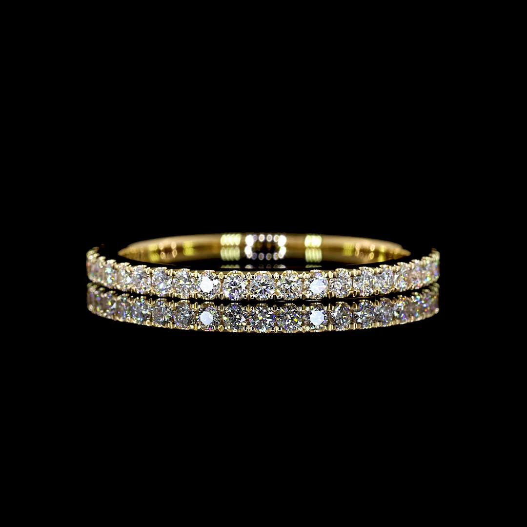 0.47 Cts 18k Yellow Gold Round Shape Eternity Band Eternity Band - Video