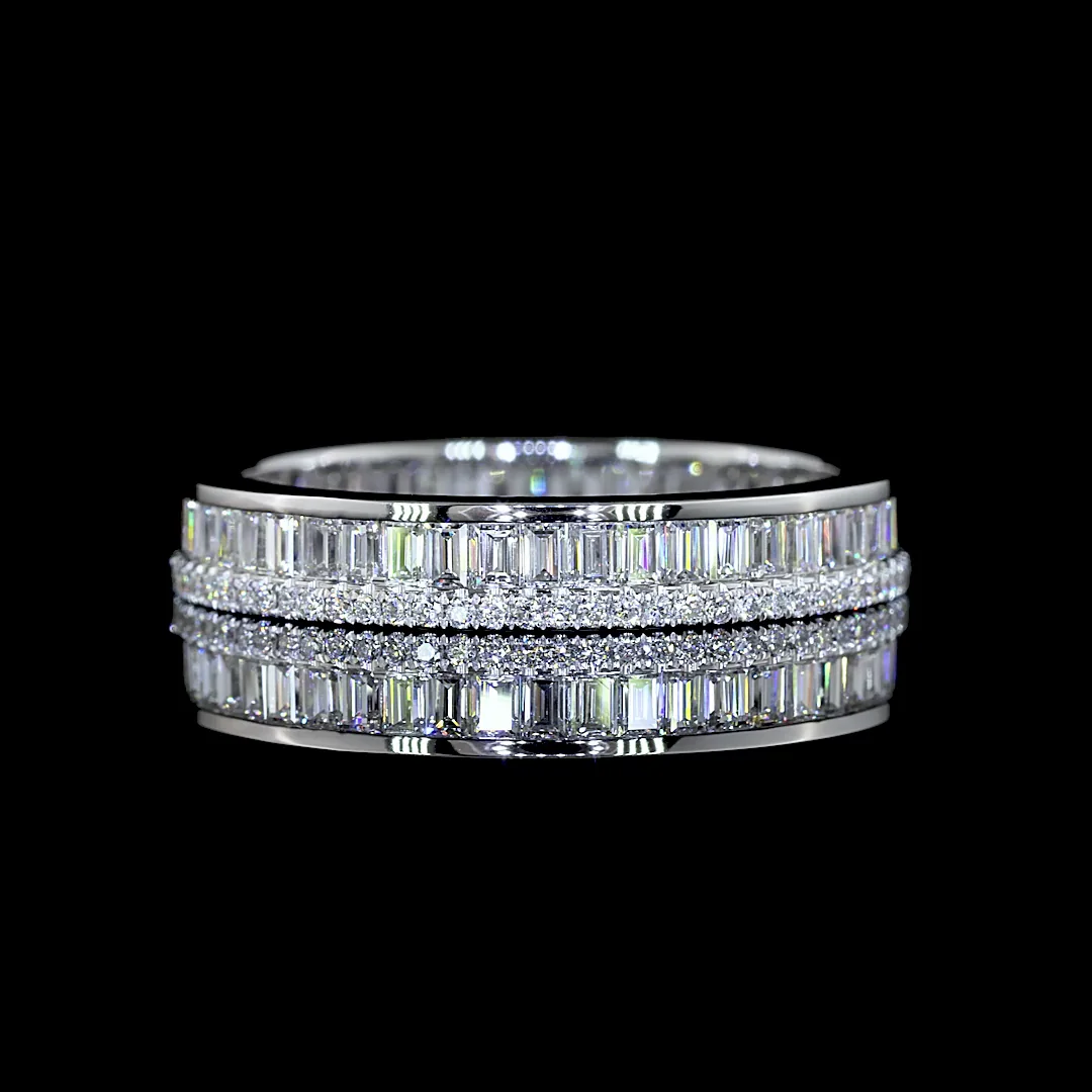 1.05 Cts 14k White Gold Mix Shape Eternity Band Eternity Band - Video
