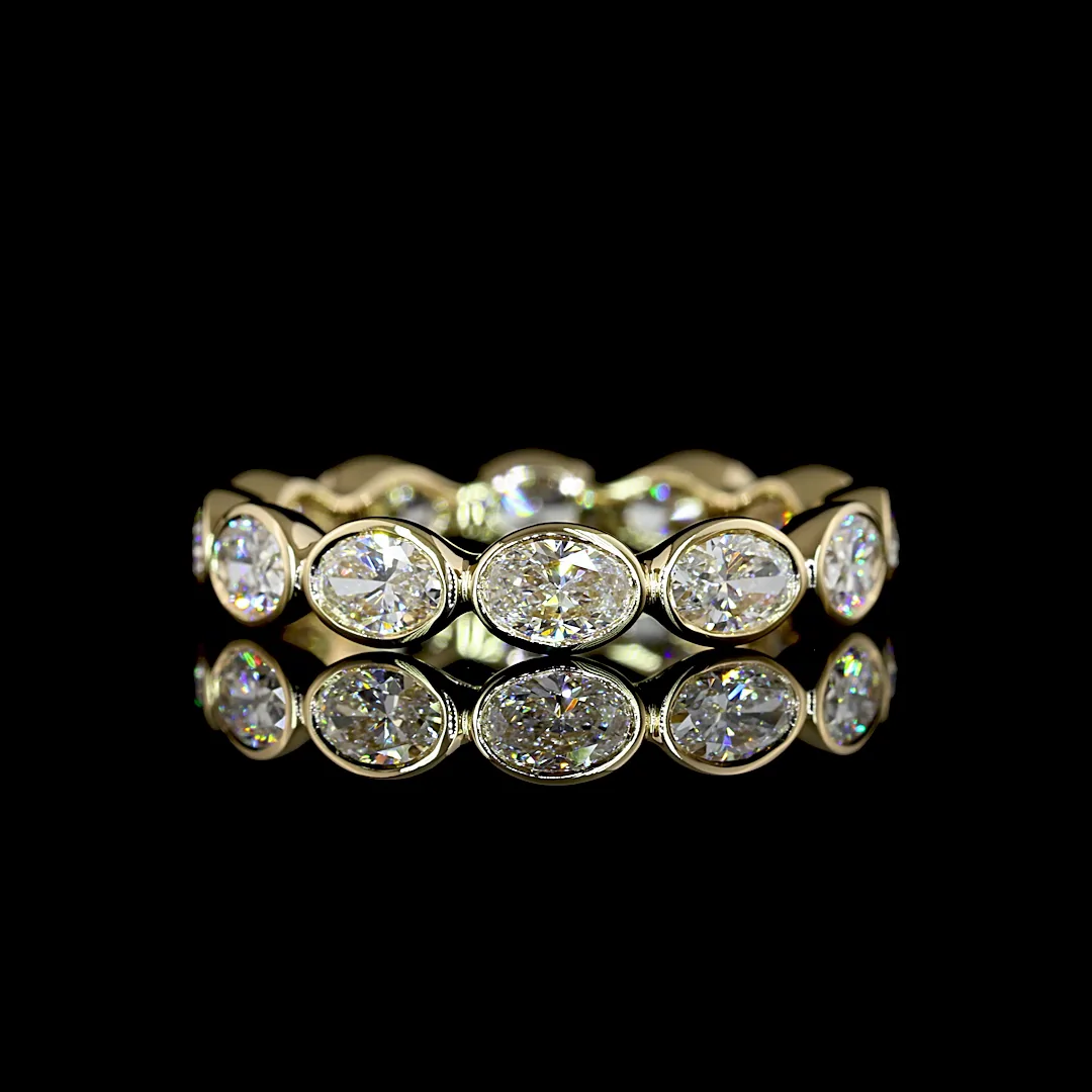 1.76 Cts 14k Yellow Gold Oval Shape Eternity Band Eternity Band - Video