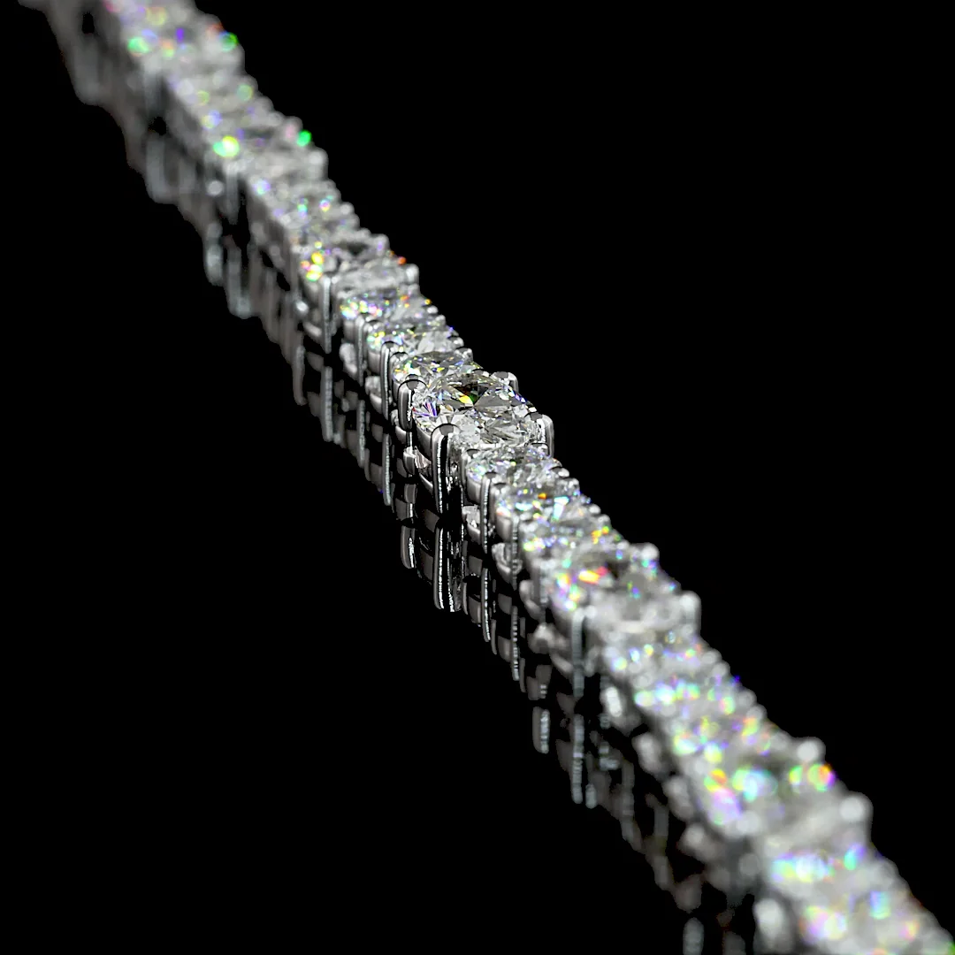 13.91 Cts 14k White Gold Mix Shape Special Necklace - Image 2