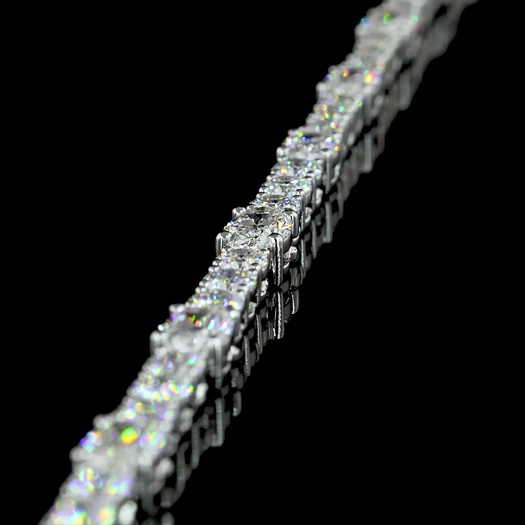 13.91 Cts 14k White Gold Mix Shape Special Necklace - Image 4