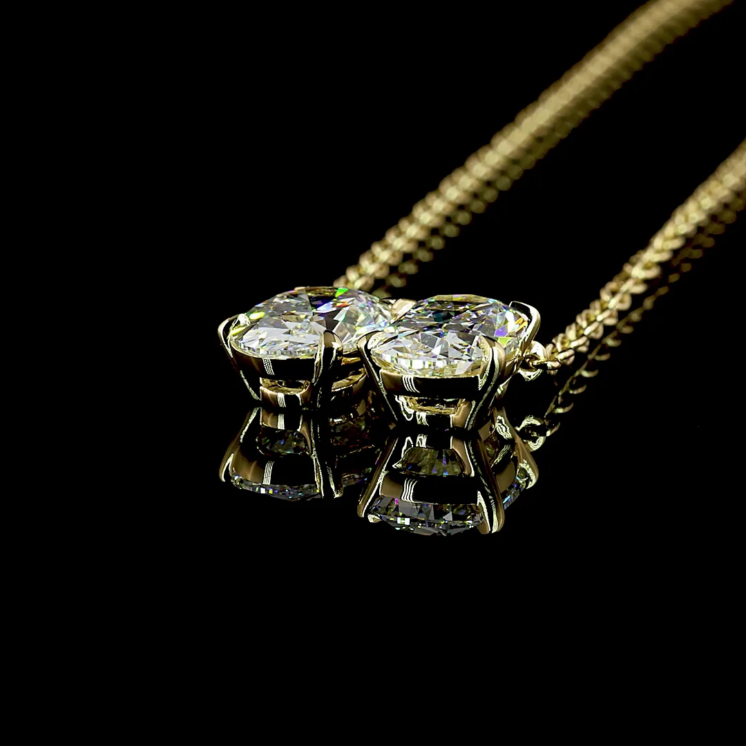 3.12 Cts 14k Yellow Gold Mix Shape Pendant Pendant - Image 4