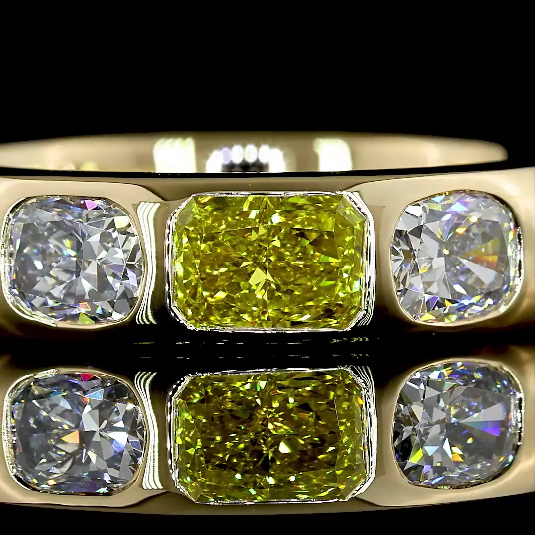 3.75 Cts 14k Yellow Gold Mix Shape Eternity Band Eternity Band - Image 3