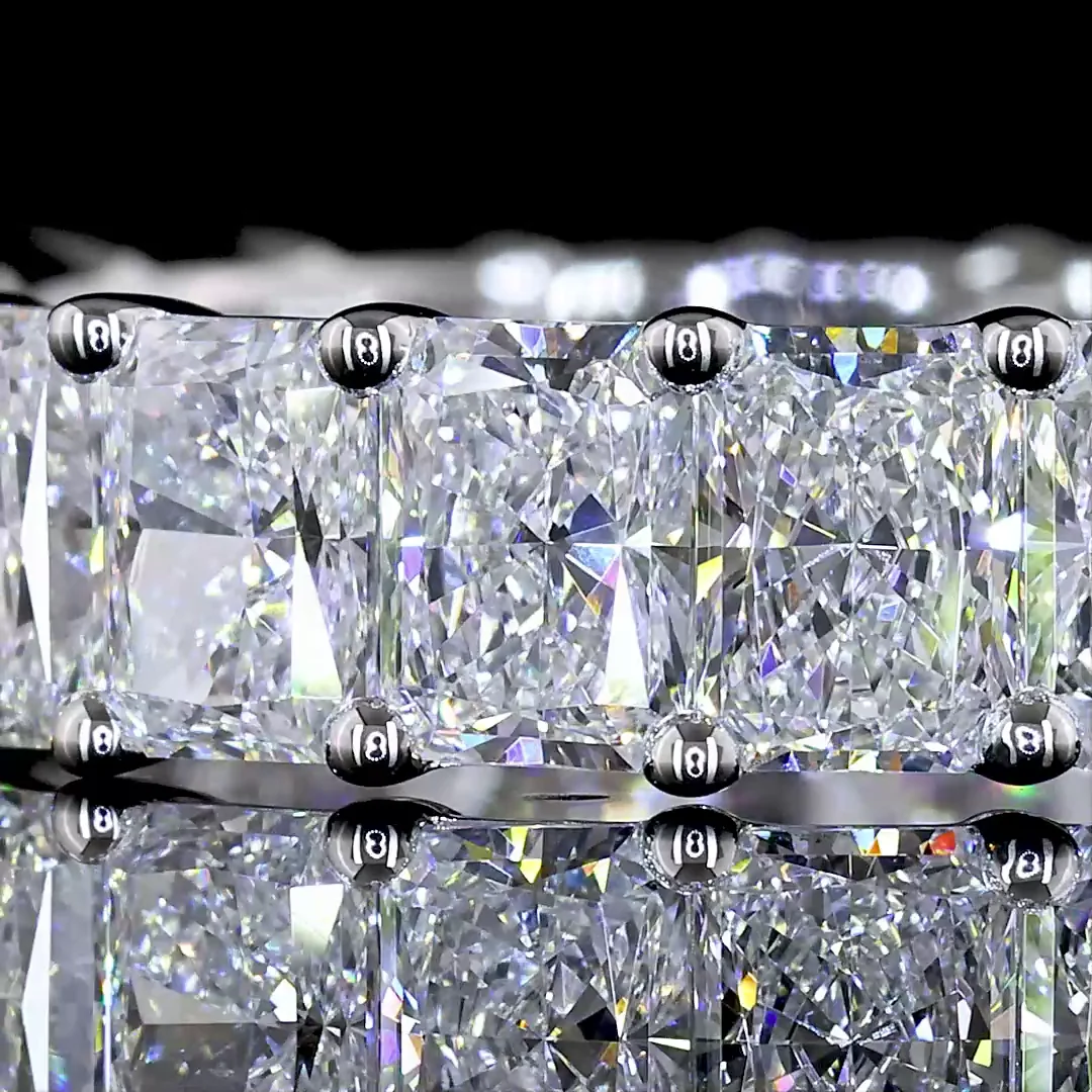 5.12 Cts 14k White Gold Radiant Shape Eternity Band Eternity Band - Image 3