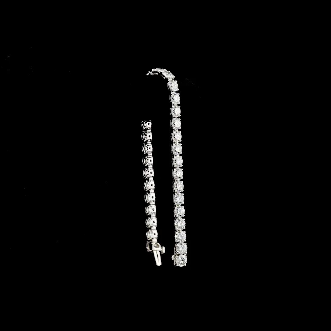 16.09 Cts Silver Round Shape Tennis Bracelet - Image 3
