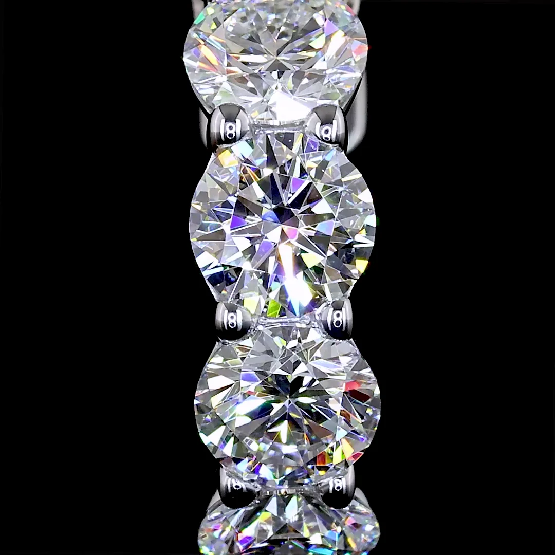 1.97 Cts Silver Round Shape Huggies Earring - Image 3