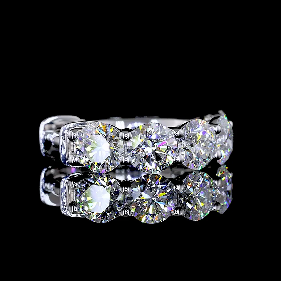 1.97 Cts Silver Round Shape Huggies Earring - Image 4