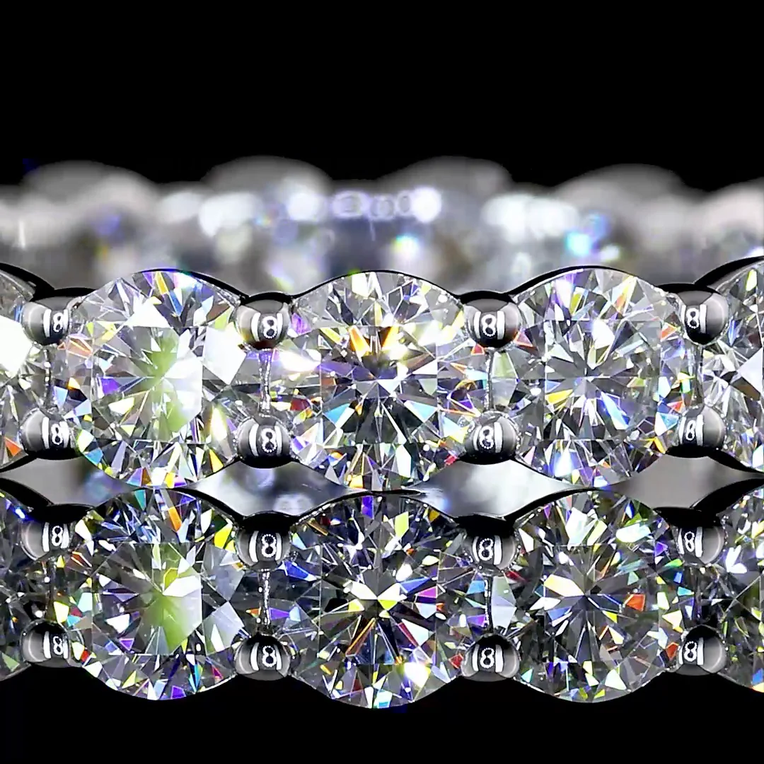 2.01 Cts Silver Round Shape Eternity Band Eternity Band - Image 3