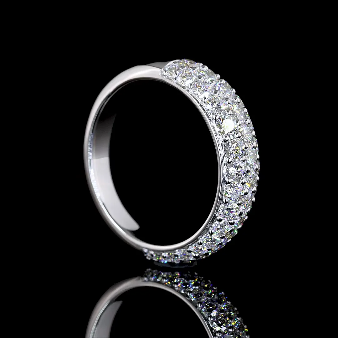 1.09 Cts 14k Two Tone Round Shape Special Eternity Band - Image 2