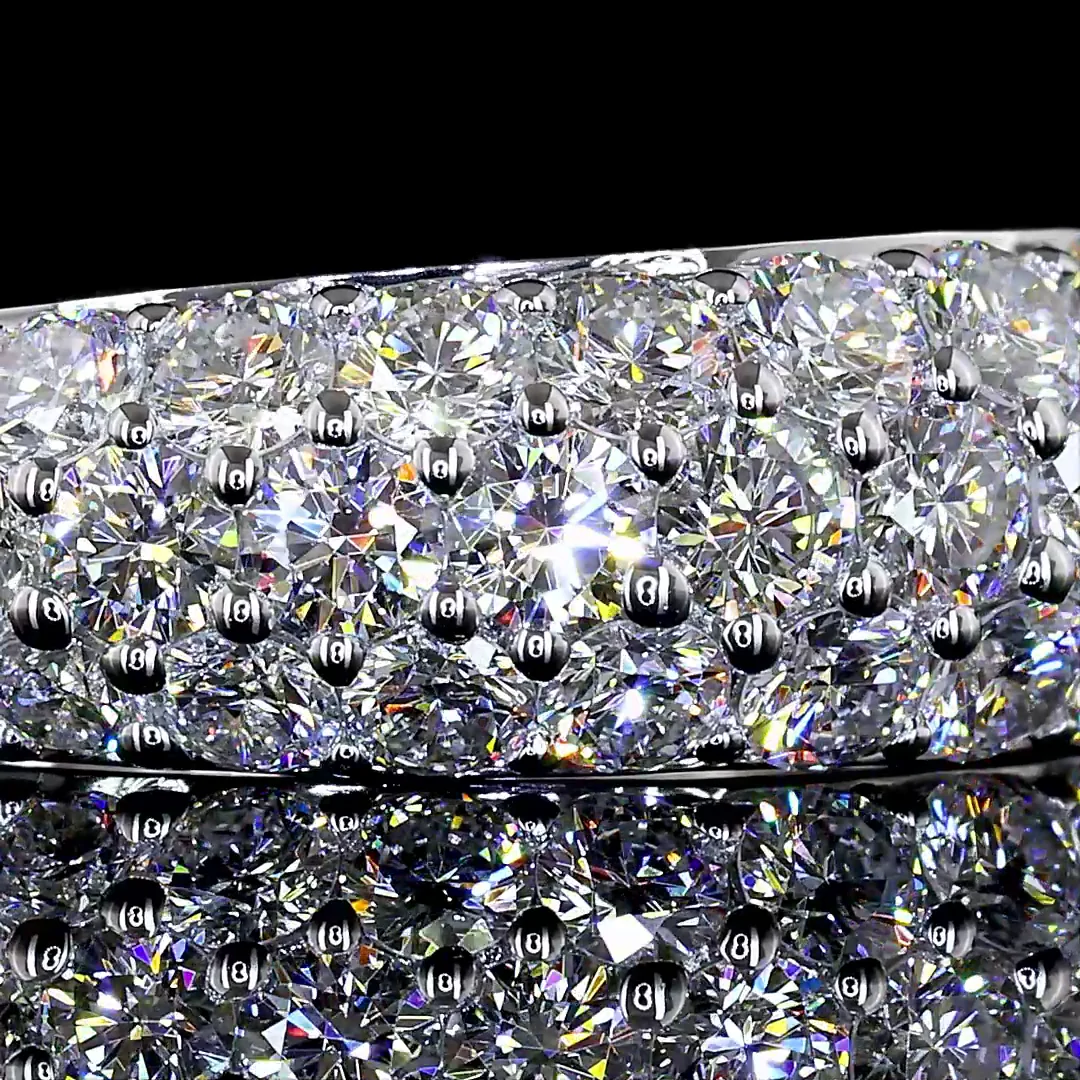 1.09 Cts 14k Two Tone Round Shape Special Eternity Band - Image 3