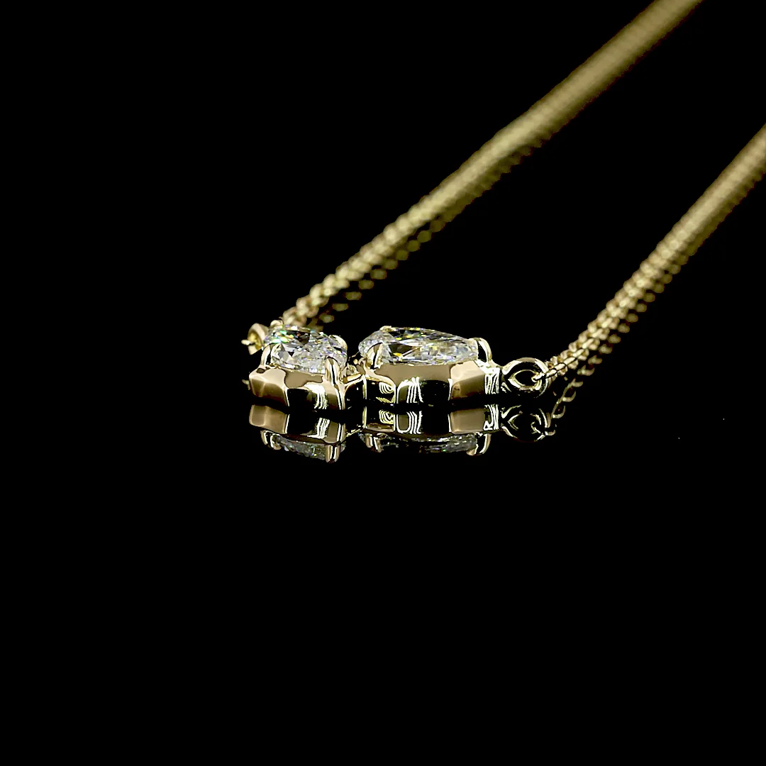 0.4 Cts 14k Yellow Gold Marquise Shape Pendant Pendant - Image 4