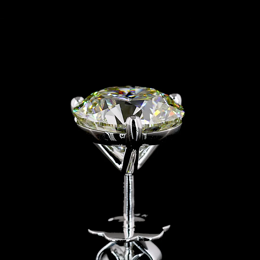 6.53 Cts 14k White Gold Round Shape Martini Earring - Image 4