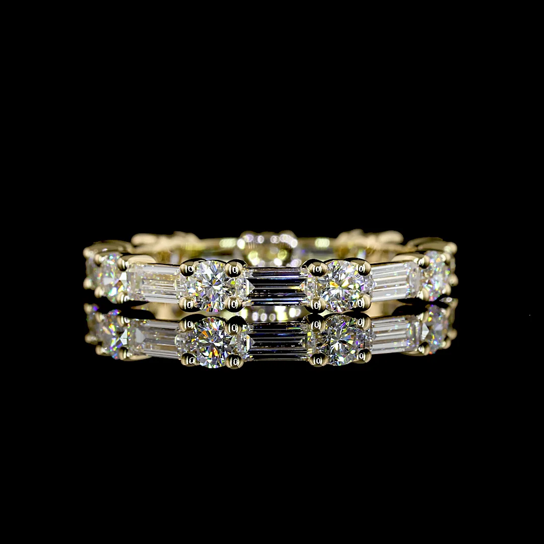 1.71 Cts 14k Yellow Gold Mix Shape Eternity Band Eternity Band - Video